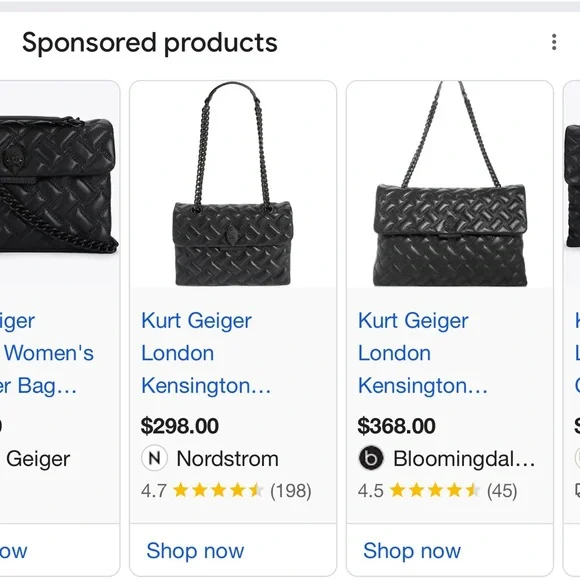 ๐ฅ๐ฅ Kurt Geiger London Kensington Quilted crossbody/ Shoulder Bag - Black - Picture 4 of 16
